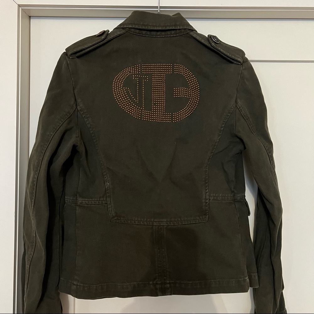ICE J Iceberg green denim designer jacket. Size European 44 US M